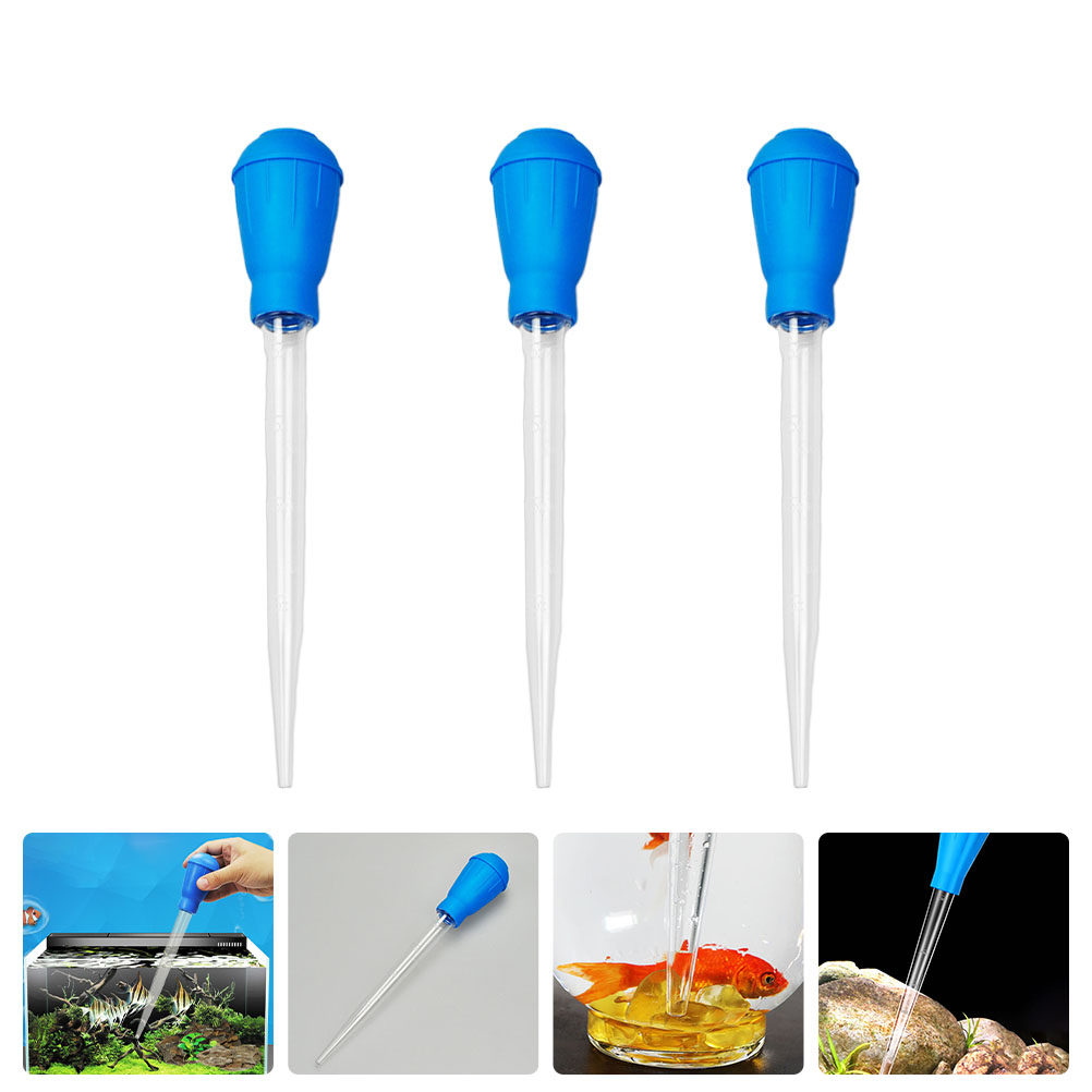 Aquarium Fish Long - 3Pcs Premium Reusable Aquarium Clean Pipette