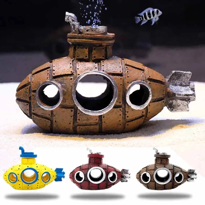 Aquarium Fish Tank Price - Resin Submarine Ornaments Aquarium Fish Tank
