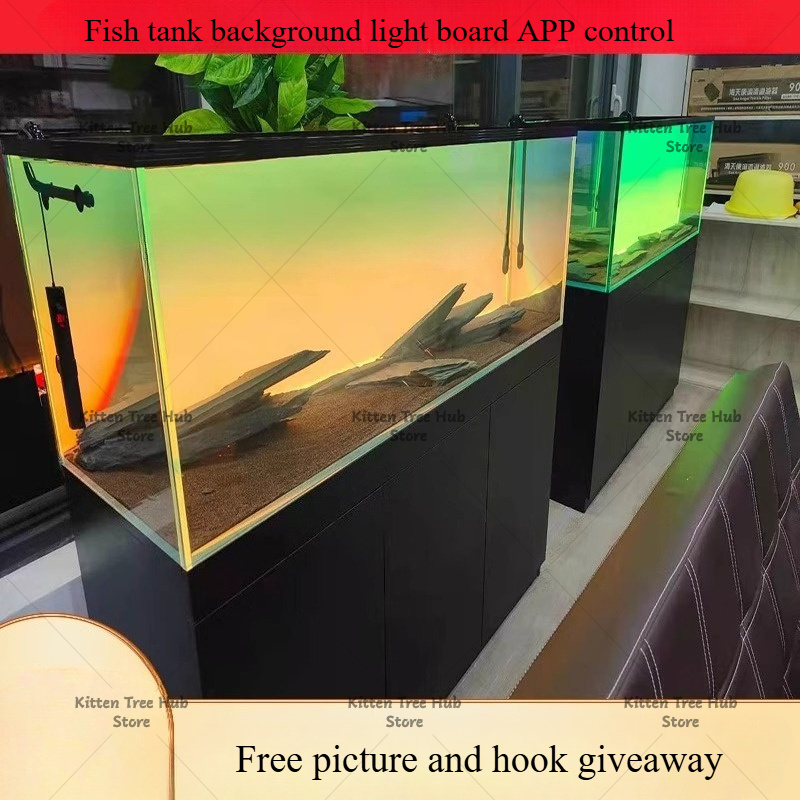 Fish Tank Background Board LED - Aquarium Fish Rainbow 评论和价格