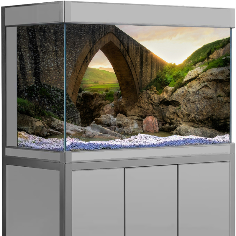 3D Stone Arch Bridge Fish Tank - Aquarium Fish Bridge 评论和价格