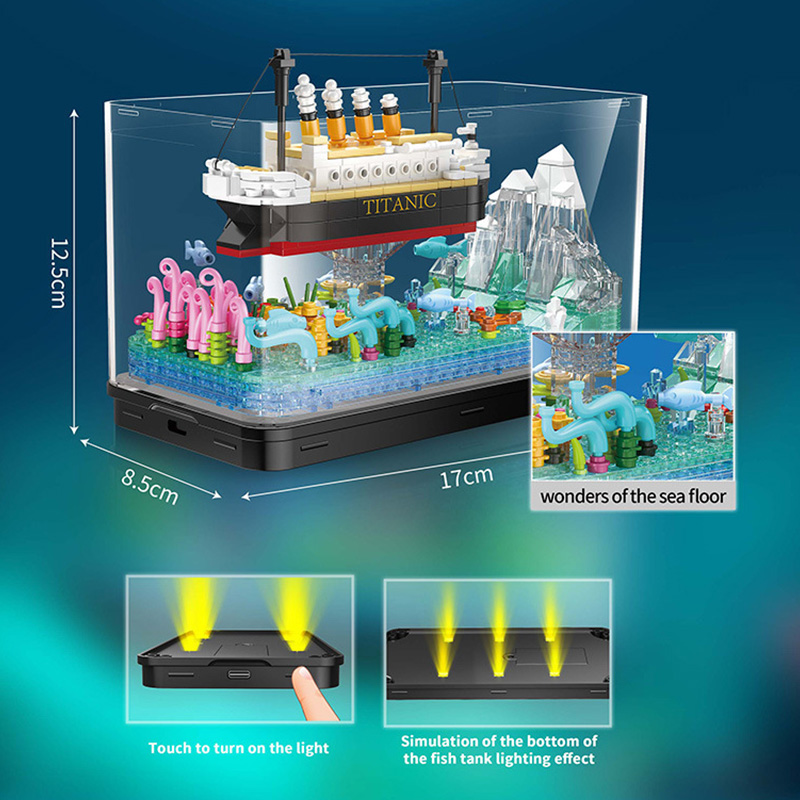 MOC Titanic Cruise Line Pirate - Aquarium Fish Keeping 评论和价格