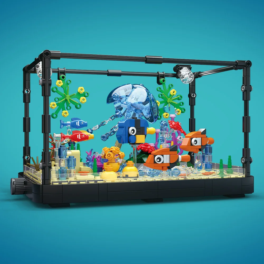 Fish Tank Building Block Set w - Aquarium Fish Breeding 评论和价格