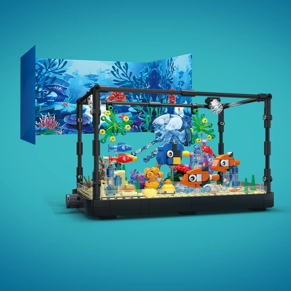 Fish Tank Building Block Set w - Aquarium Fish Breeding 评论和价格
