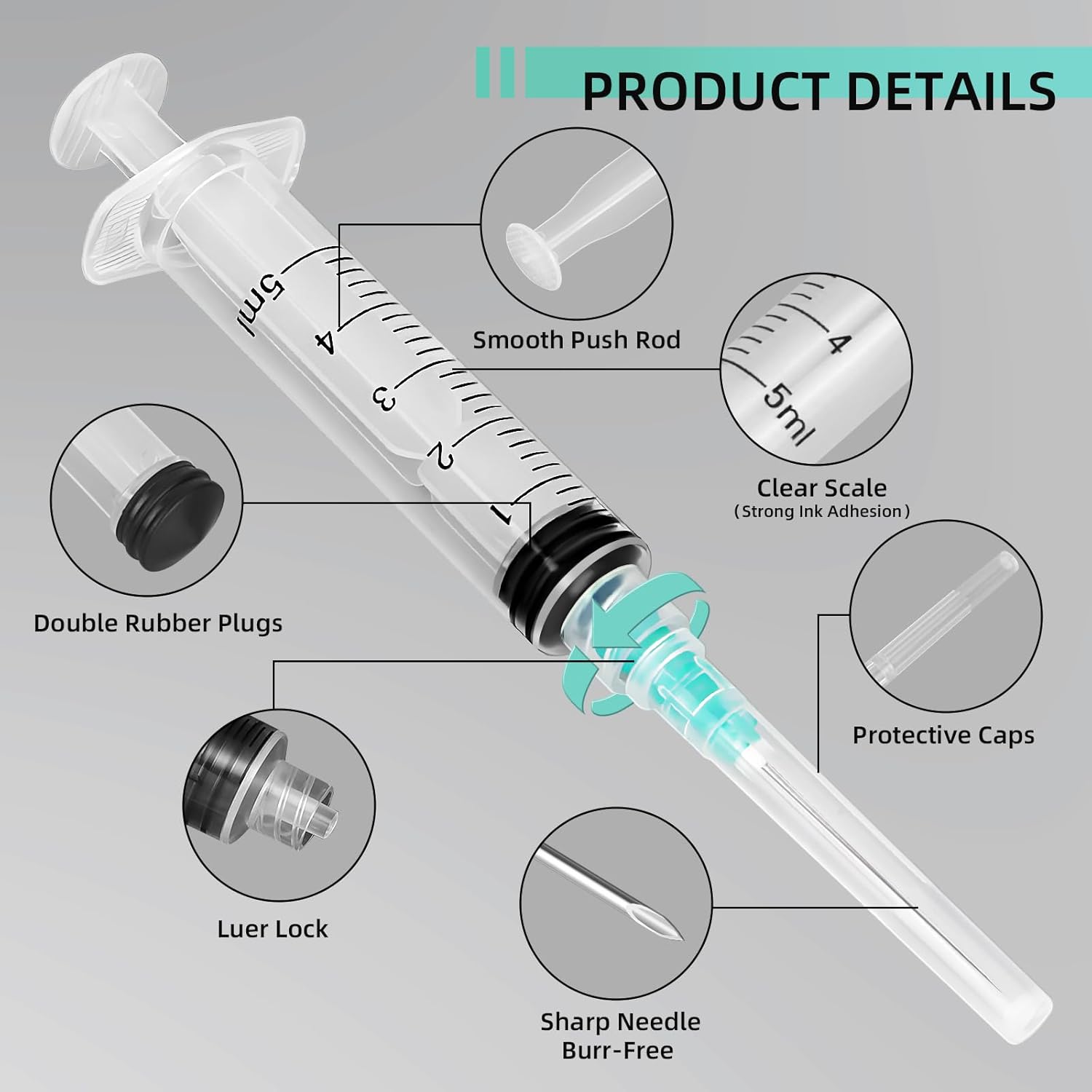 5ml Luer Lock Syringe, Suitabl - Aquarium Fish Bowl 评论和价格
