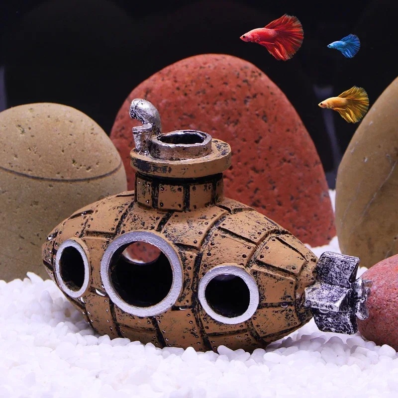 Resin Submarine Ornaments Aqua - Aquarium Fish Tank Price 评论和价格