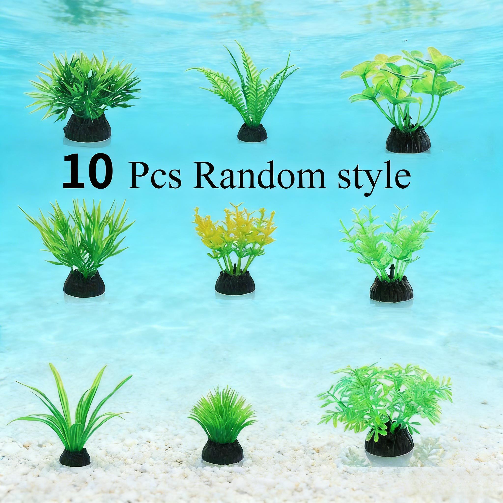 10Pcs Green Artificial Aquariu - Aquarium Fish Green 评论和价格