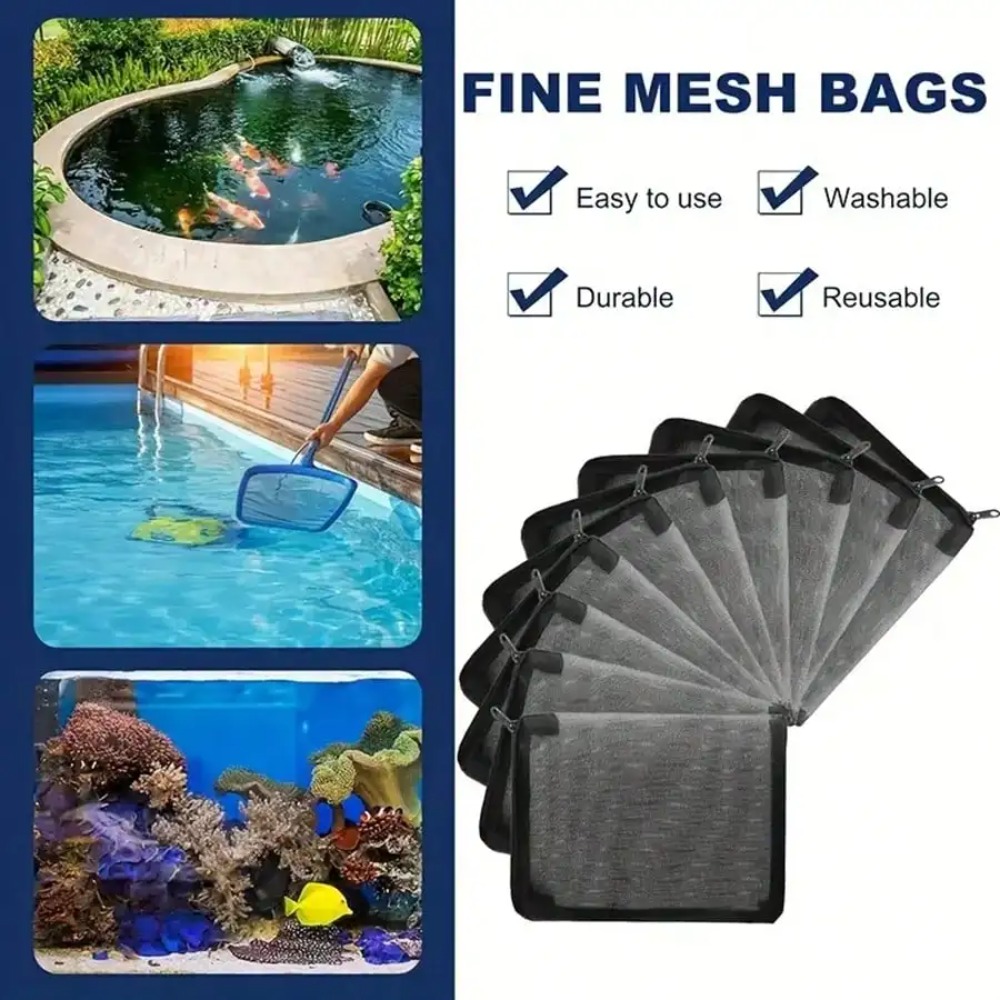 10pcs Black Mesh Filter Bags w - Aquarium Fish Keeping 评论和价格
