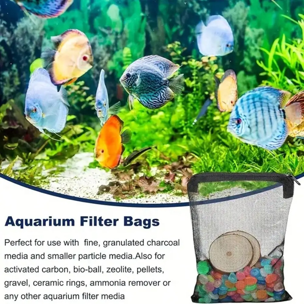 10pcs Black Mesh Filter Bags w - Aquarium Fish Keeping 评论和价格