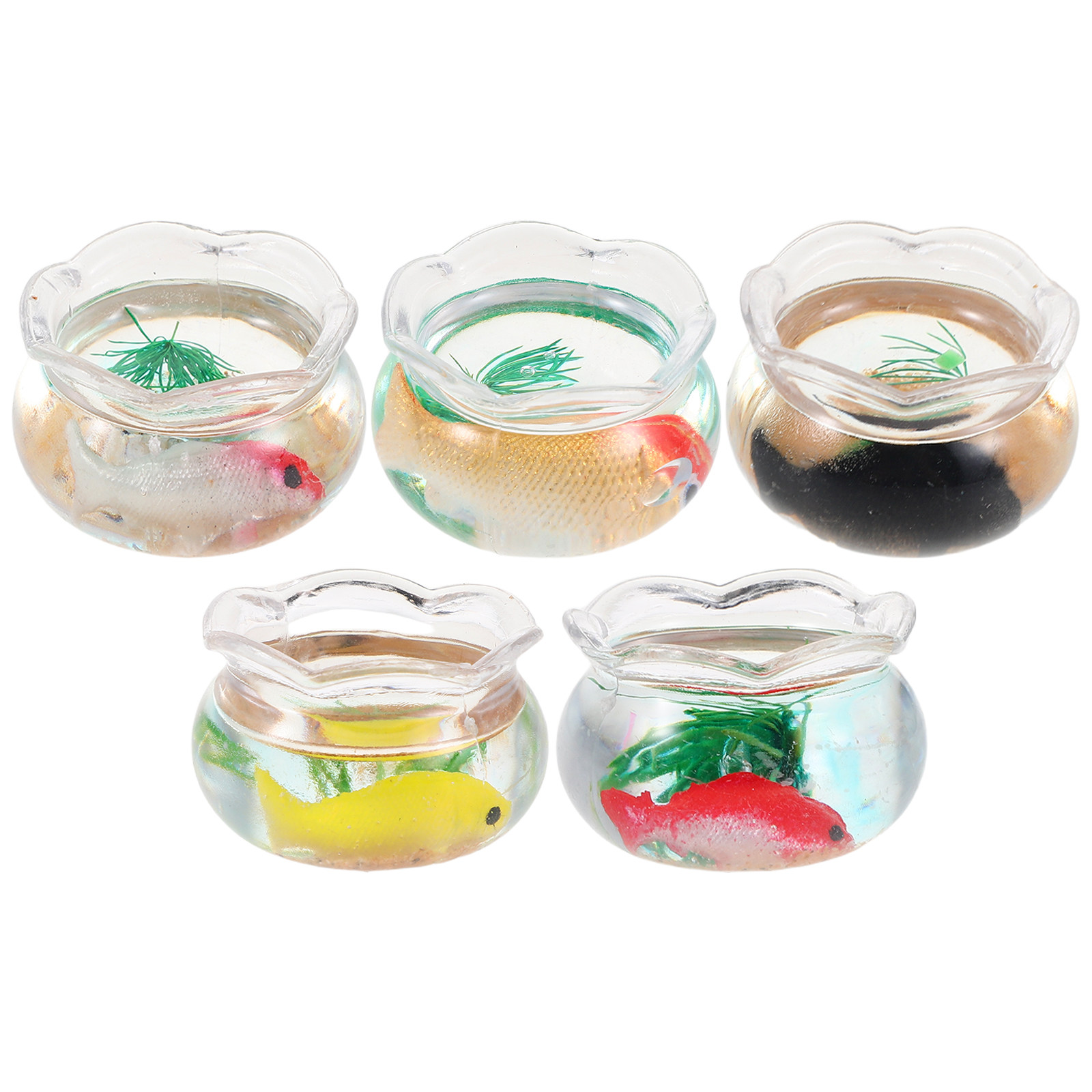 5Pcs Mini Fish Bowl Small Roun - Aquarium Fish Bowl 评论和价格